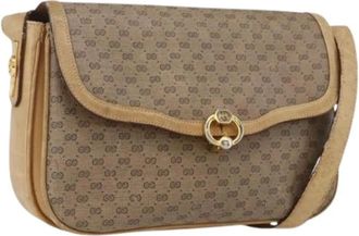Gucci Pre-owned Cross Body Bags, female, Beige, Size: ONE SIZE Pre-owned Plastic Cross Body Bag