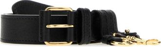 Miu Miu Black Textured Buckle Belt