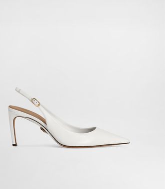 Dolce & Gabbana Polished Goatskin Slingbacks - Woman Pumps And Slingback White 37.5