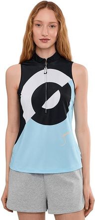 Jamie Sadock Vision Print Sleeveless Top Womens Clothing Blue : SM, Polyester/Spandex