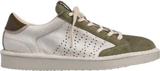Panchic Ivory Leather Sneakers