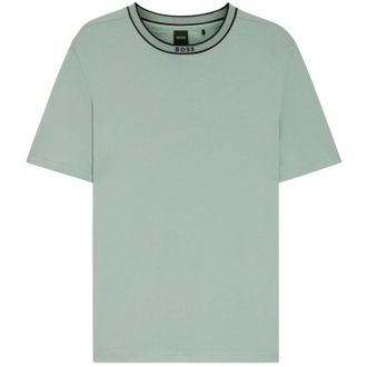 HUGO BOSS Heren Crew Neck Regular T-shirt (Groen)