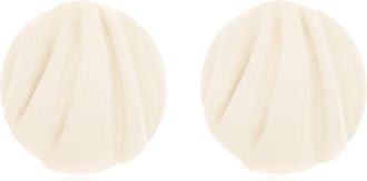 Chlo&eacute; Pleats Clip-On Oorbellen - Dames - Oorbellen - Beige - ONE Size - Accessoires