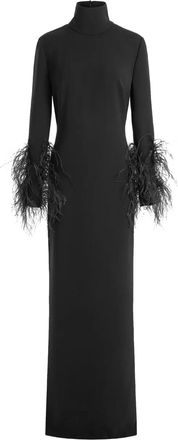 16Arlington Arios jurk met veren - Zwart