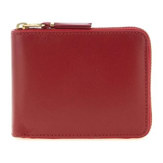 Comme Des Gar&ccedil;ons Accessoires, Dames, Rood, ONE Size, Leer, Kleine leren portemonnee met rits