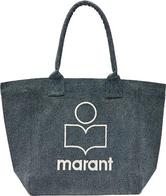 Isabel Marant Faded Black Yenky Cotton Tote Bag