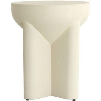 Light & Living Light&living - Mesa Auxiliar Mikado Mate Cr&egrave;me - &Oslash;36x42 Cm