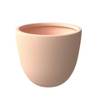 Leisure Mod Dahlia Series Poly Stone Planter in TerraCotta Color 21.3 Dia, 15.7 High