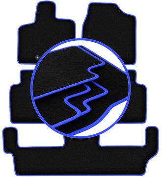 OEM Alfombrillas Carlux-blue Para Chrysler Voyager V Fl 7 Plazas (2011-2016)