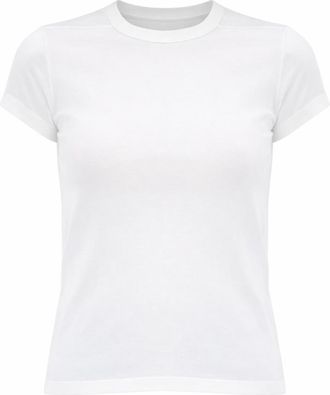 Rick Owens White Solid Crew Neck T-Shirt