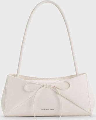 Charles & Keith Hazel Bow Panelled Shoulder Bag