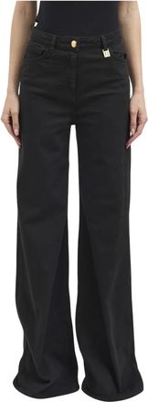 Elisabetta Franchi Palazzo Jeans - Dames - Loose Fit Jeans - Zwart - W25 - Katoen - Jeans