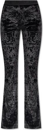 Versace Jeans Couture Broeken, Dames, Zwart, S, Fluwelen broek