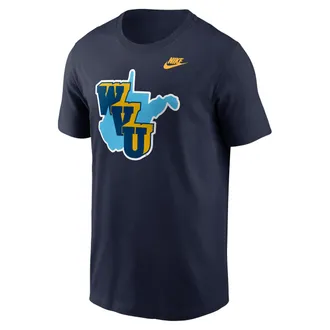 Nike West Virginia 1965 Throwback Nike Mens College T-Shirt in Blue | N19941SWVV-0T2