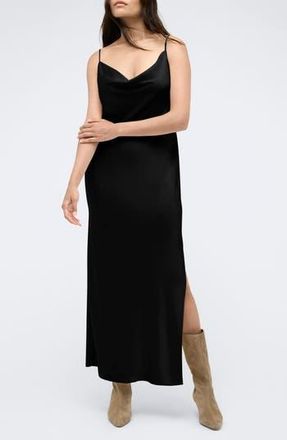 Kenneth Cole Cowl Neck Slipdress in Black at Nordstrom Rack, Size X-Large