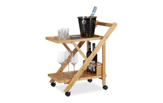 Relaxdays Servierwagen »klappbar mit 2 Ablagen 70 x 40.5 x 65 cm«