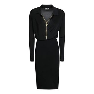Elisabetta Franchi Dames, Jurken, Zwart, Maat: M
