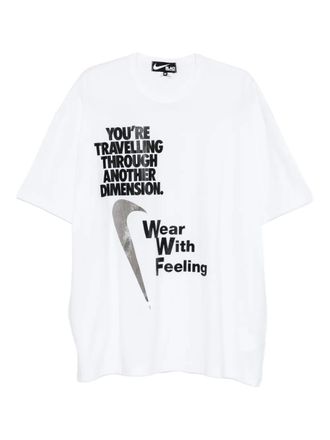 Comme Des Garçons x Nike printed T-shirt - unisex - Cotton - S - White