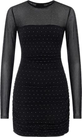 Liu Jo Vestido Corto de Tul con Pedrer&iacute;a - Dresses - Mujer - Negro - XL