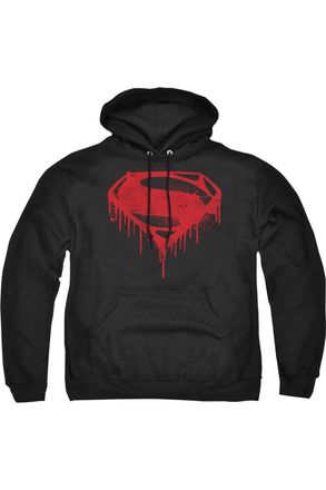 Gildan Batman V Superman Splattered Adult Pull Over Hoodie / Hooded Sweatshirt