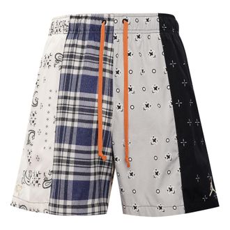 Nike Jordan Air Jordan SS22 cashew Plaid Pattern Casual Sports Shorts Asia Sizing Multicolor DO2508-133