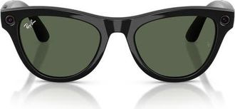 Ray-Ban Meta Skyler Gen 2 AI Glasses in Shiny Black /Green at Nordstrom