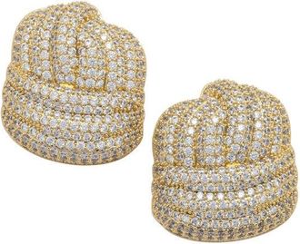 Self Portrait Crystal Knot Earrings