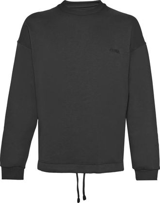 Ermenegildo Zegna Hoodies & sweatvesten, Heren, Zwart, XS, Katoen, Heren Sweatshirts Kleding Zwart Aw 25