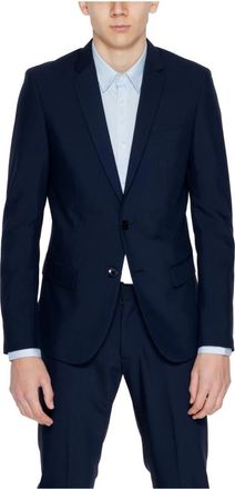 Antony Morato Heren Colbert Lente/Zomer Collectie - Heren - Blazers - Blauw - XS - Polyester - Jassen