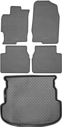 OEM Mazda 6 Ii Estate De 2007-2012 Set - Alfombrillas De Goma Para Coche + Alfombrilla Para Maletero