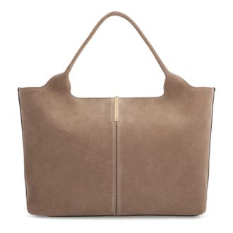 Tod's Tods, Tote Bags, female, Brown, Size: ONE SIZE Suede Shopping Bag
