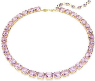 Swarovski Millenia Crystal Tennis Necklace in Purple at Nordstrom