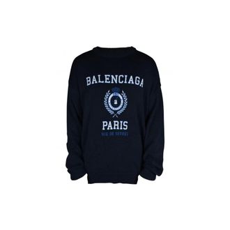 Balenciaga Heren, Truien, Blauw, Maat: XS Katoen