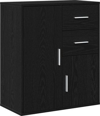 vidaXL Vidaxl - Sideboard with Drawer Black oak 60 x 31 x 70 cm Engineered wood
