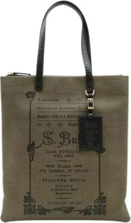 Bulgari Pre-owned Tote Bags, female, Gray, Size: ONE SIZE Pre-owned Vintage Tote Bag