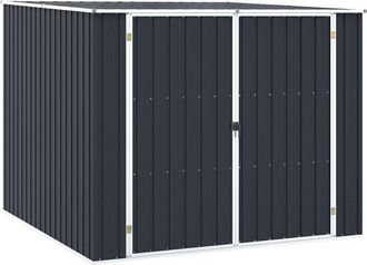 vidaXL Cobertizo de jardín acero galvanizado antracita 195x198x159 cm Vidaxl