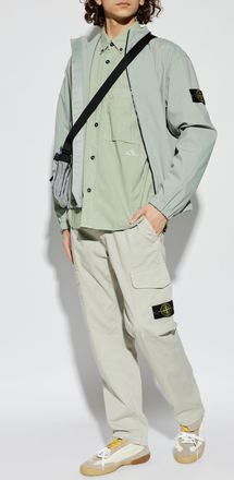 Stone Island Shirt With Pocket, Mens, Green
