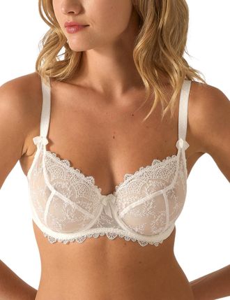 Empreinte Womens 08184 Louise Low Neck Bra - Ivory - Size 36F