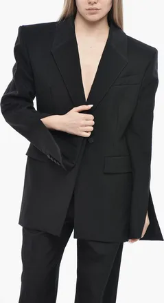 MUGLER Blazer Bare Back con Spalline Imbottite Mugler