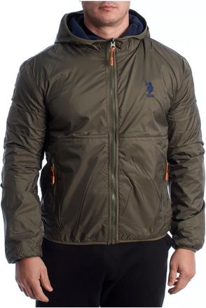 U.S.Polo Association Omkeerbaar fleece en winddicht jack - Heren - Zomerjassen - Groen - 3XL - Polyester - Jassen