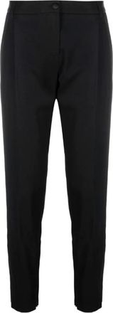 Dolce & Gabbana Zwarte Geribbelde Slim-Fit Broek - Dames - Chinos - Zwart - S - Spandex - Broeken