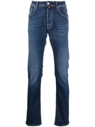 Jacob Cohen straight-leg contrast-stitch jeans - men - Cotton/Spandex/Elastane/Polyester - 30 - Blue