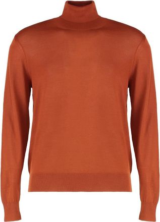 Saint Laurent Geribbelde wollen coltrui - Heren - Coltruien - Rood - L - Wol - Truien & Vesten