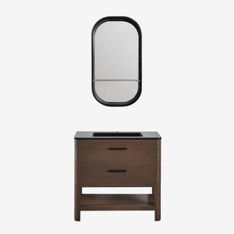Sklum Sklum - Conjunto De Mueble De Ba&ntilde;o En Madera Con Lavabo Integrado Misene