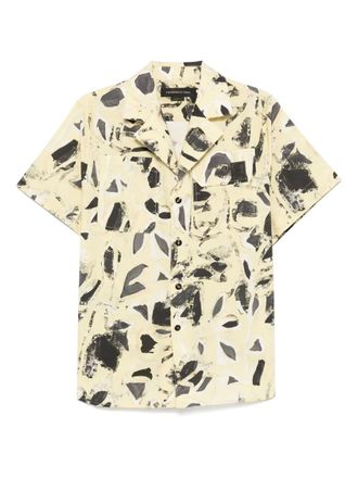 Federico Cina bowling shirt - Yellow