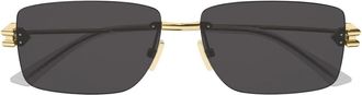 Bottega Veneta Sunglasses Bv1126 S 002 Gold/Grey Men