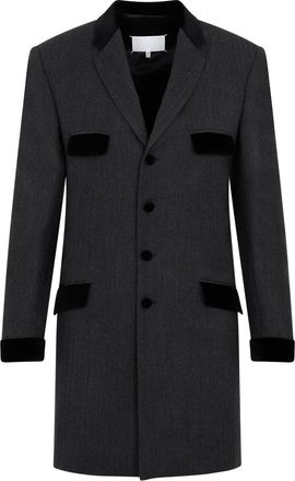 Maison Margiela Charcoal Gray Wool Long Jacket-Donna