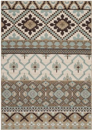 Safavieh Alfombra atrevido y brillante de poli&eacute;ster beige/marr&oacute;n, 122 x 170 cm