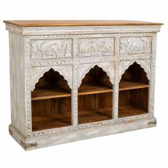 Wanderlust Deco Aparador De Madera Blanco 132x40x96 Cm