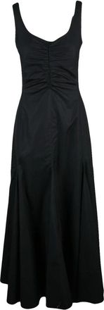Sportmax Galante Maxi Jurk - Dames - Maxi kleedjes - Zwart - S - Katoen - Kleedjes